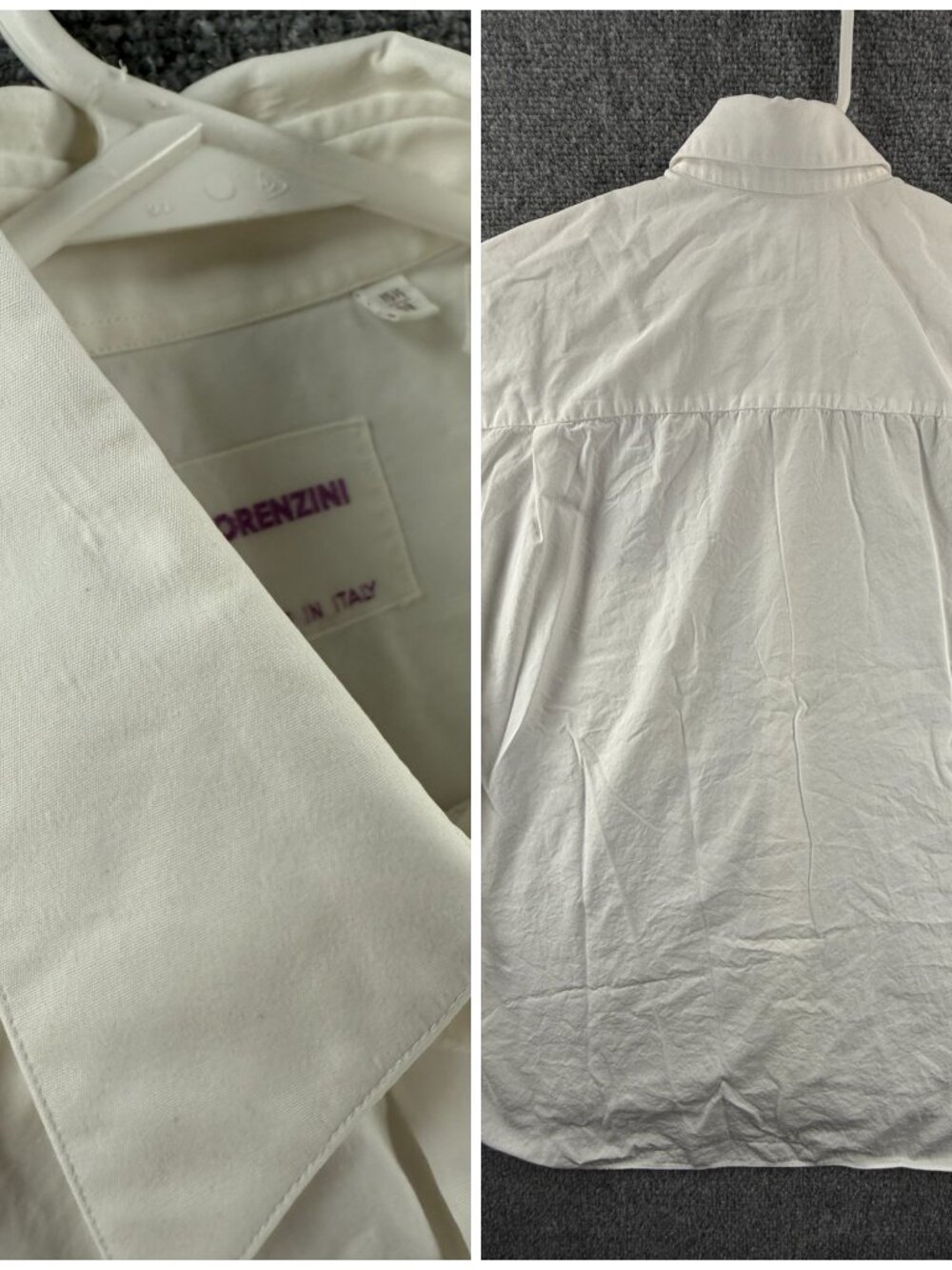 Lorenzini Italy 15.5 (39) White Button Up Shirt Long Sleeve Pocket Cotton Men - Picture 16 of 16